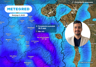 Hasta 30 mm en Santiago y sectores de la RM: Javier Hernández actualizó el pronóstico de lluvia