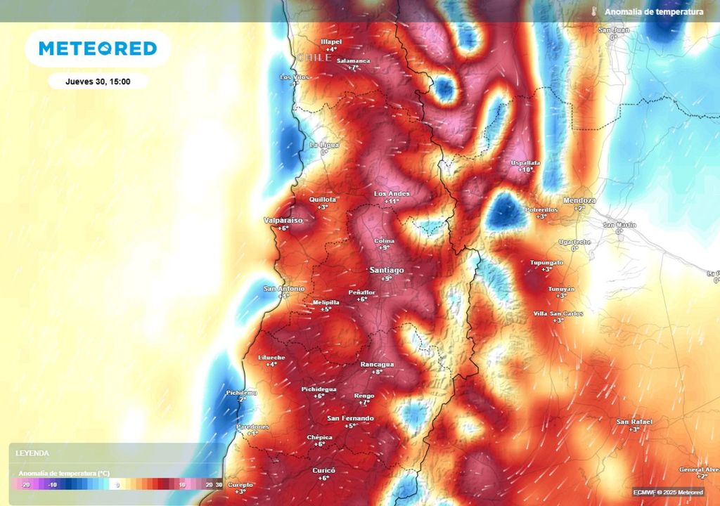 mapa de anomalía de temperatura mapa de anomalía de temperatura