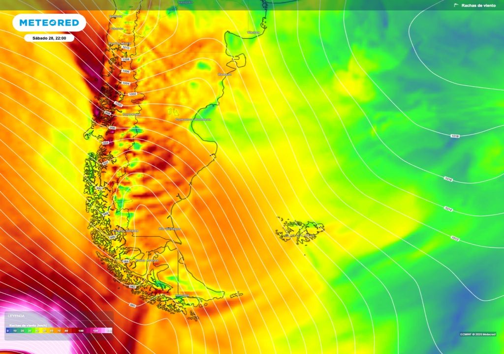 Viento patagonia El viento más intenso se espera sobre el centro y sur de la Patagonia. Algunas ráfagas podrán superar los 70 km/h.