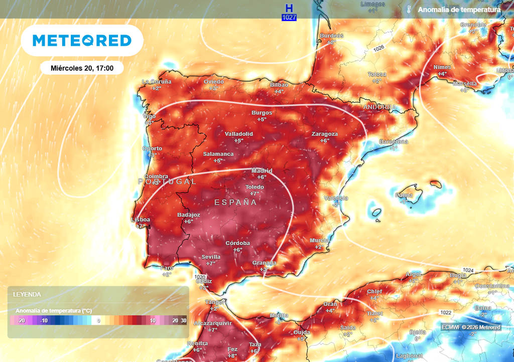 A mediados de la semana que viene se esperan temperaturas anormalmente alta para las fechas en casi toda la España peninsular y Baleares, excepto en puntos del litoral y zonas de alta montaña.