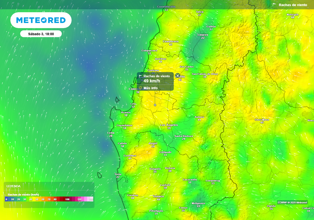 Pronóstico fin de semana enero 2026 en Chile centro sur, Meteored