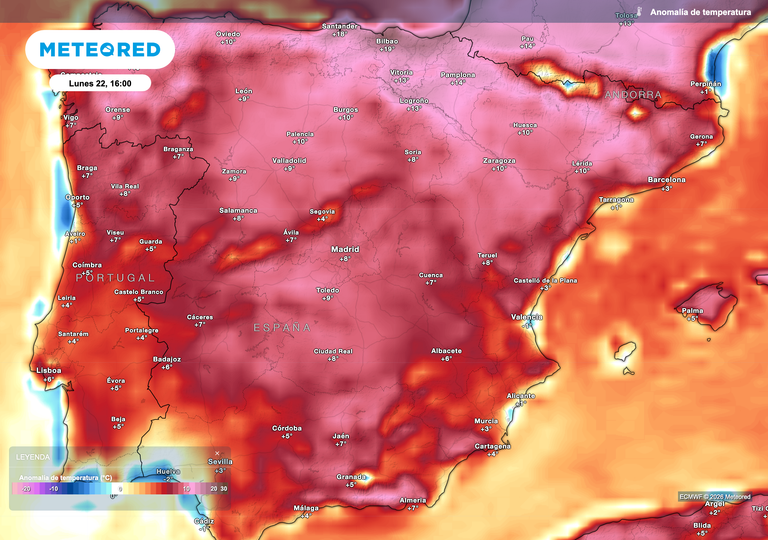 Hasta 43 &ordm;C: este lunes 22 las temperaturas m&aacute;s altas se prev&eacute;n en Zaragoza, Bilbao y Toledo