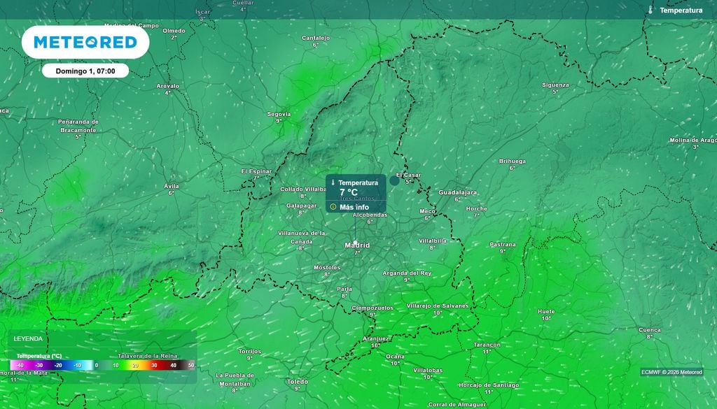 Las temperaturas mínimas serán frías en la ciudad de Madrid en el inicio del mes de noviembre.