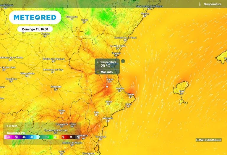 Hasta 5 &ordm;C m&aacute;s: las seis comarcas de la Comunidad Valenciana que ma&ntilde;ana registrar&aacute;n el subid&oacute;n m&aacute;s dr&aacute;stico