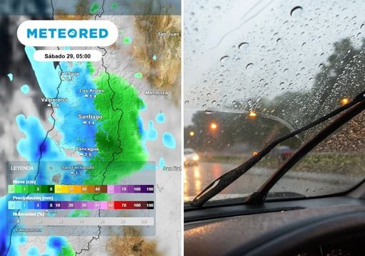 Hasta 5 d&iacute;as con lluvias y m&aacute;s de 30 mm en Santiago: primer sistema frontal llega este martes