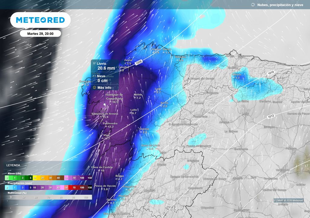 Las precipitaciones descargarán a más de 20 l/m2 en una hora.