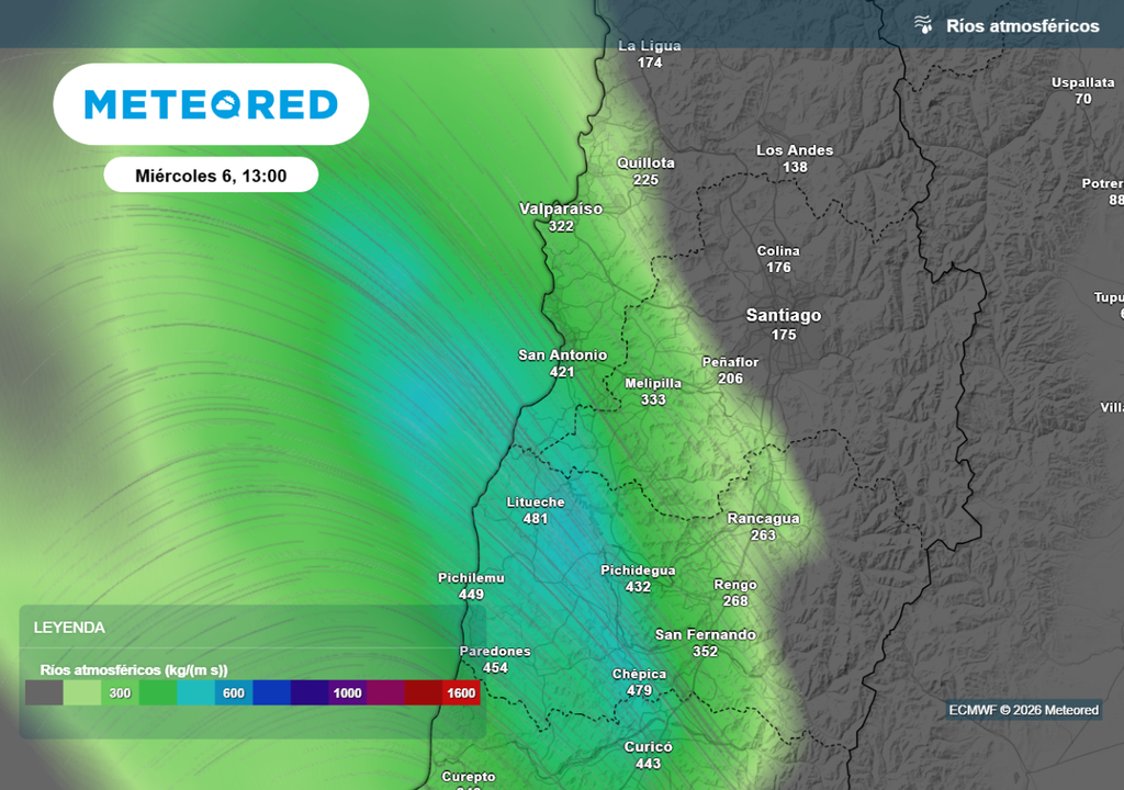 Frente frío en la RM: un río atmoférico le dará fuerza a las lluvias debido al mayor aporte de energía y humedad.