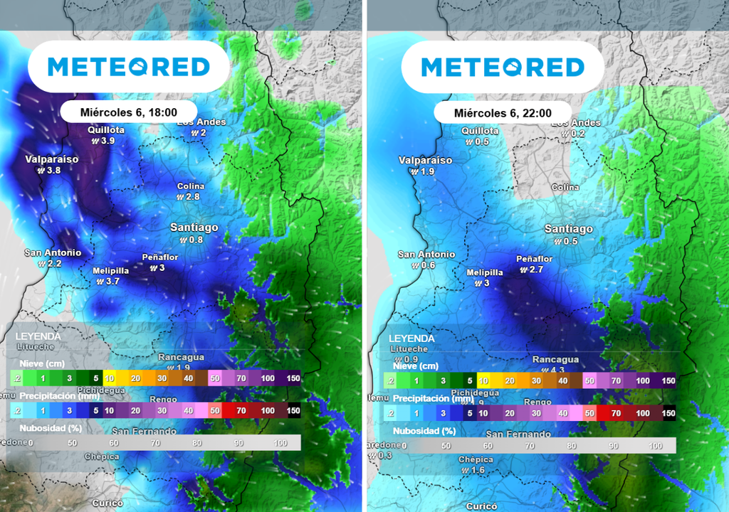 Modelo europeo y GFS confirman las lluvias: comenzarían durante la jornada de este miércoles.