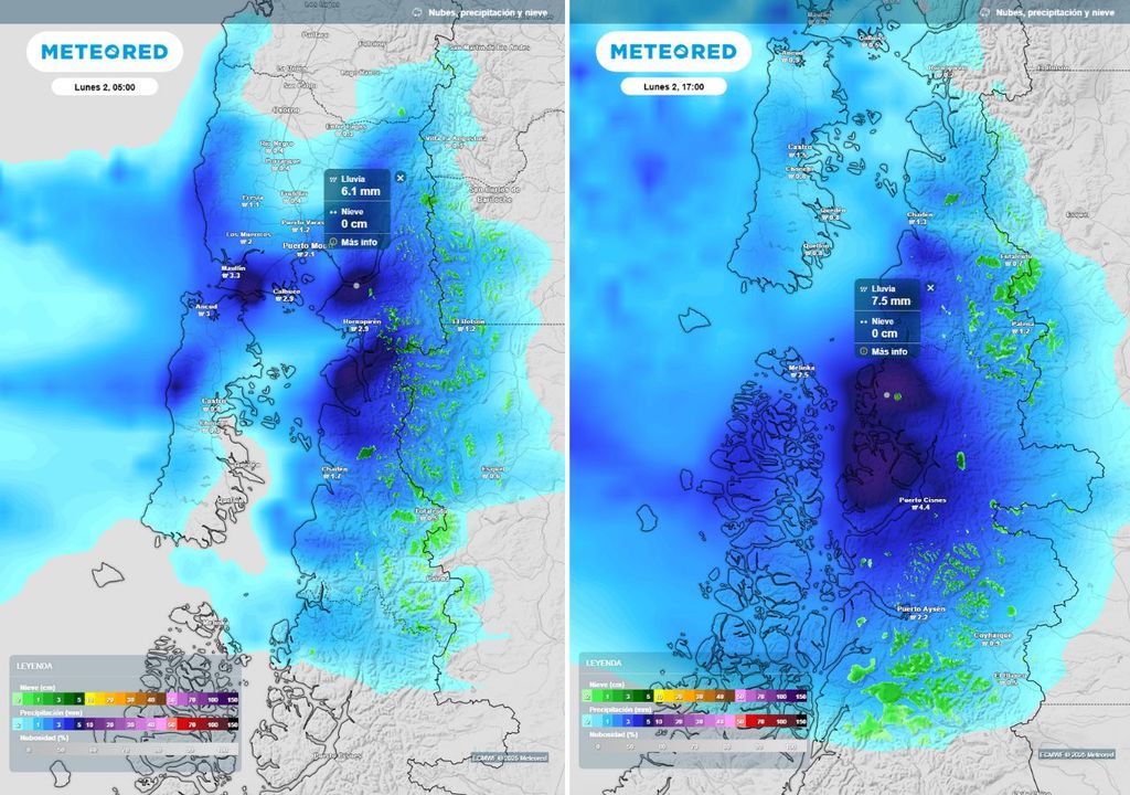 Lluvias y viento, Los Ríos, Los Lagos, Meteored, Chile