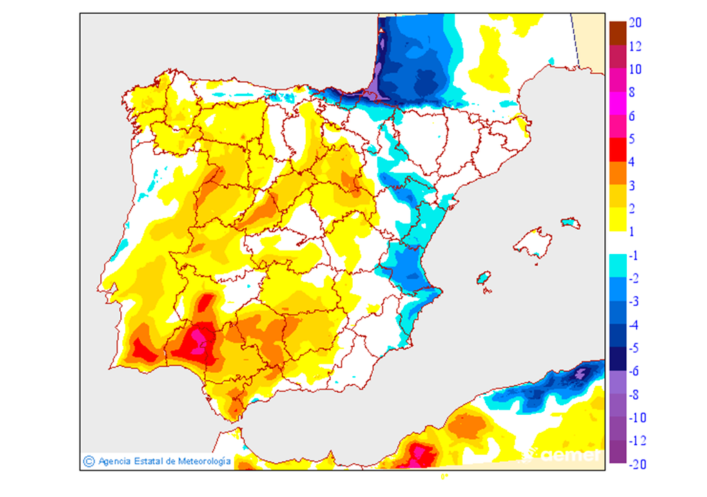 El descenso térmico más acusado se producirá mañana en el Cantábrico oriental.