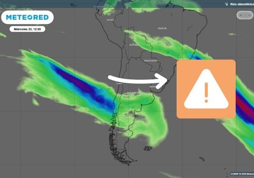 Hasta 72 mm, viento e isoterma cero alta: r&iacute;o atmosf&eacute;rico golpear&aacute; el centro-sur mientras Santiago sigue seco