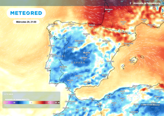Hasta 8 &ordm;C menos: ma&ntilde;ana habr&aacute; un baj&oacute;n de temperaturas en cinco comunidades del oeste peninsular