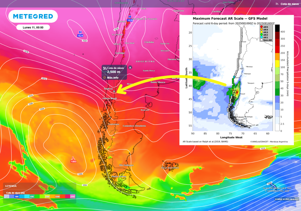 altura de isoterma cero y río atmosférico altura de isoterma cero y río atmosférico