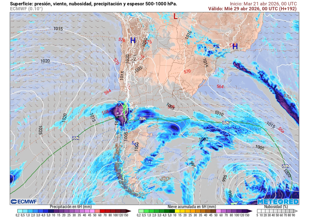 Las lluvias podrían retornar a la zona central durante la última semana de abril, tras el rompimiento del bloqueo anticiclónico.