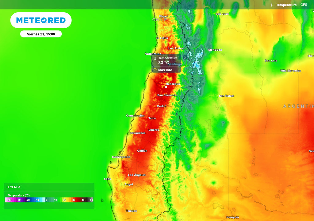 mapa de temperatura.