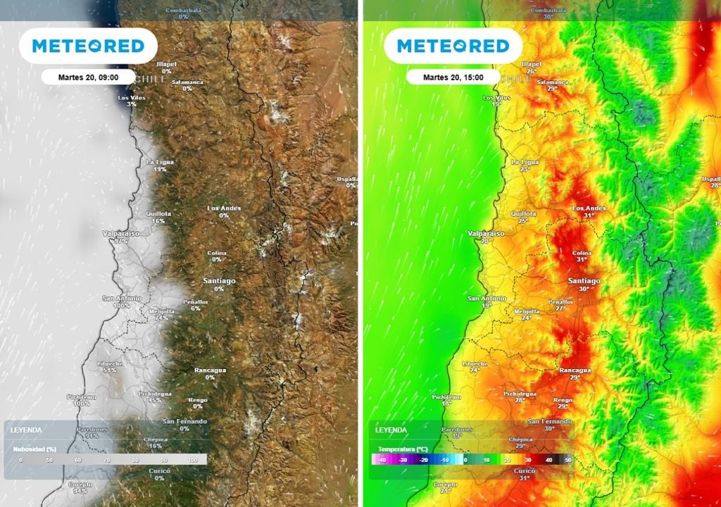 El martes llegará un leve alivio térmico a la capital marcado por el ingreso de nubosidad costera al valle central.