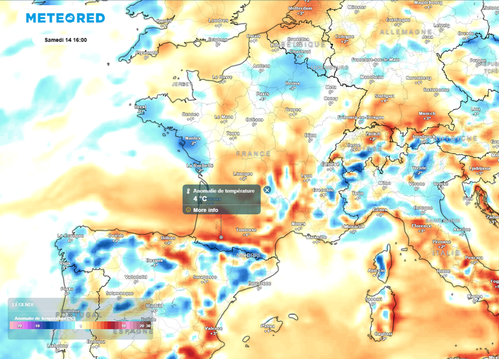 Samedi après-midi, le mercure repassera au-dessus des normales de saison dans bien des régions.