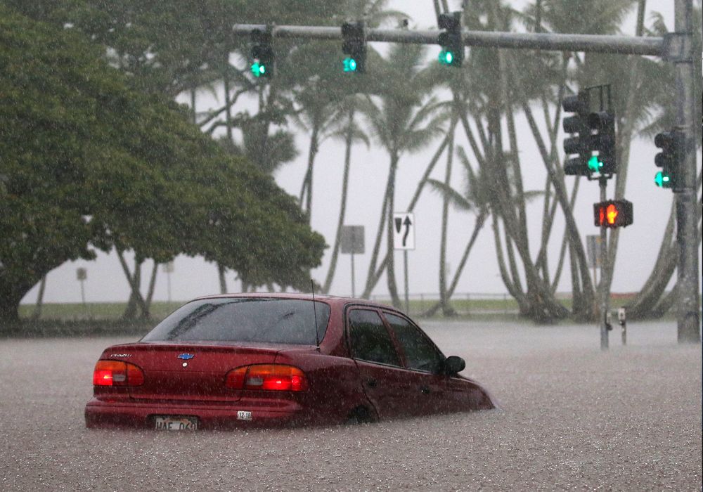 Inundaciones huracán Lane Hawaii