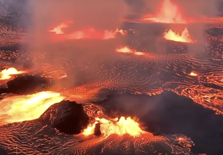 Hawaii's Kilauea volcano erupts in fiery spectacle