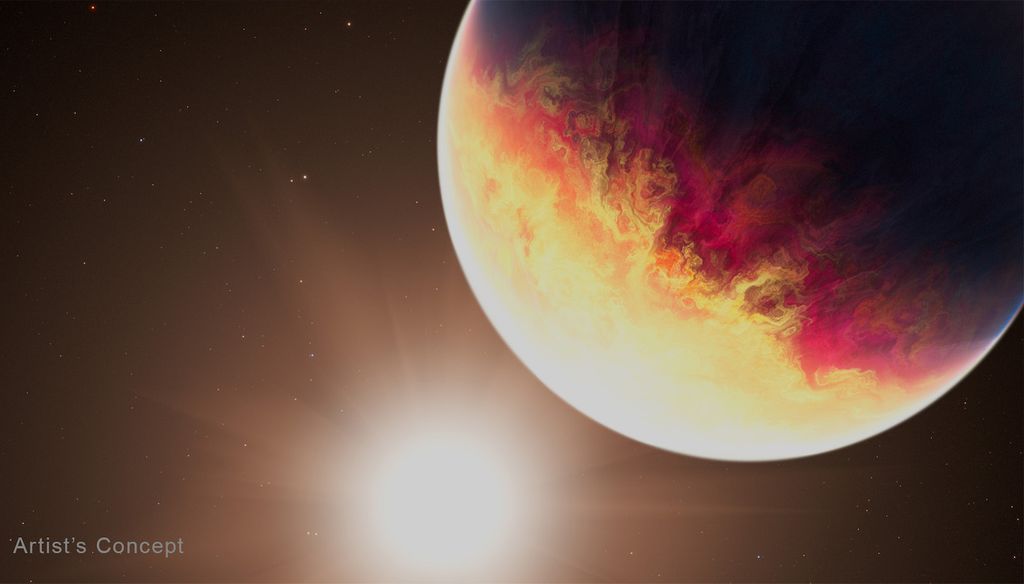 Esta representación artística imagina el exoplaneta HD 80606 b orbitando su estrella, similar al Sol. Crédito: NASA.