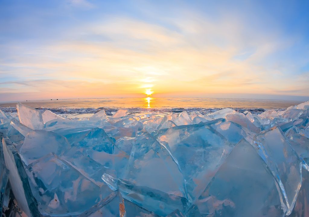 Ice in Siberia.
