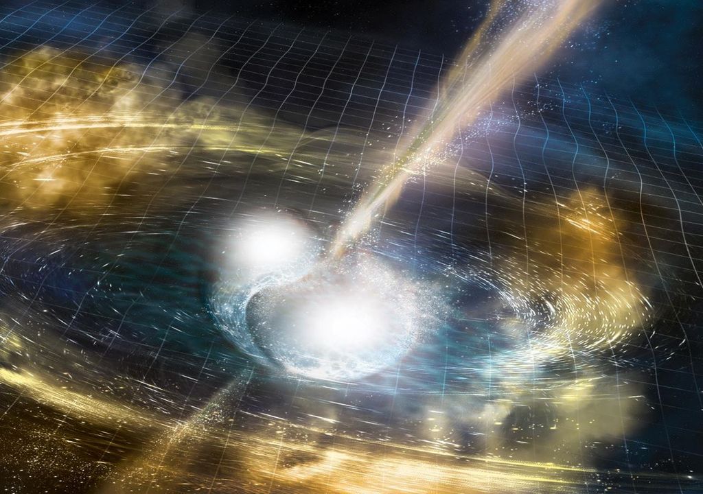 Heavy metals created in neutron star collision