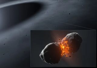 Heftige Kollisionen in jungem Sternsystem: Hubble nimmt statistisch extrem unwahrscheinlichen Zusammensto&szlig; auf