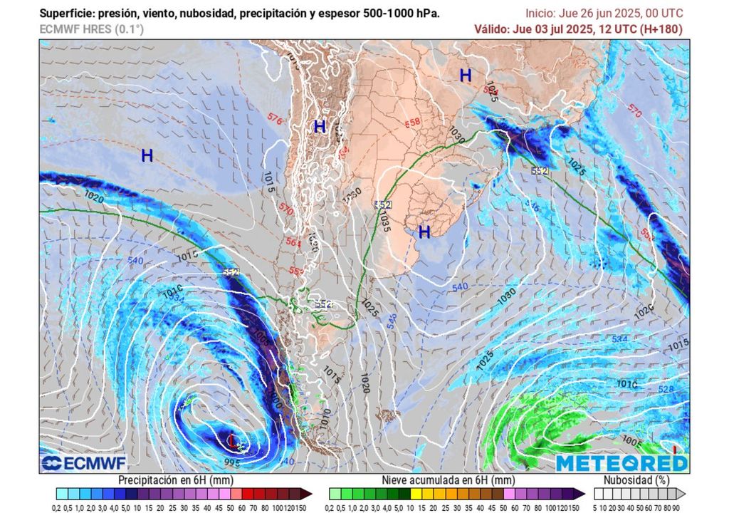 Helada meteorológica, Chile, Meteored
