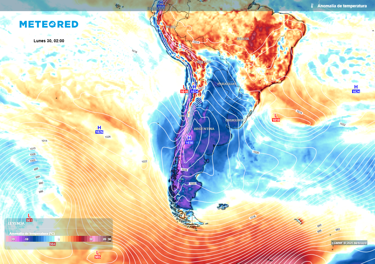 Helada extrema en Chile: temperaturas bajo cero hasta el miércoles