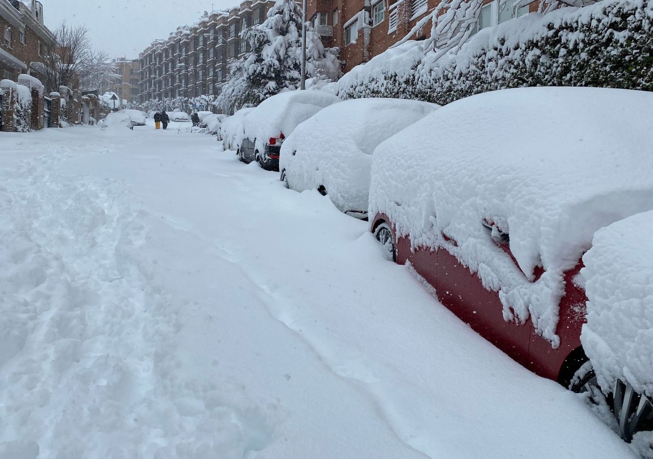 El quiebre del vórtice polar habría ayudado a que aire muy frío ayudara a que se desarrollen nevadas extremas en España. Foto propia.