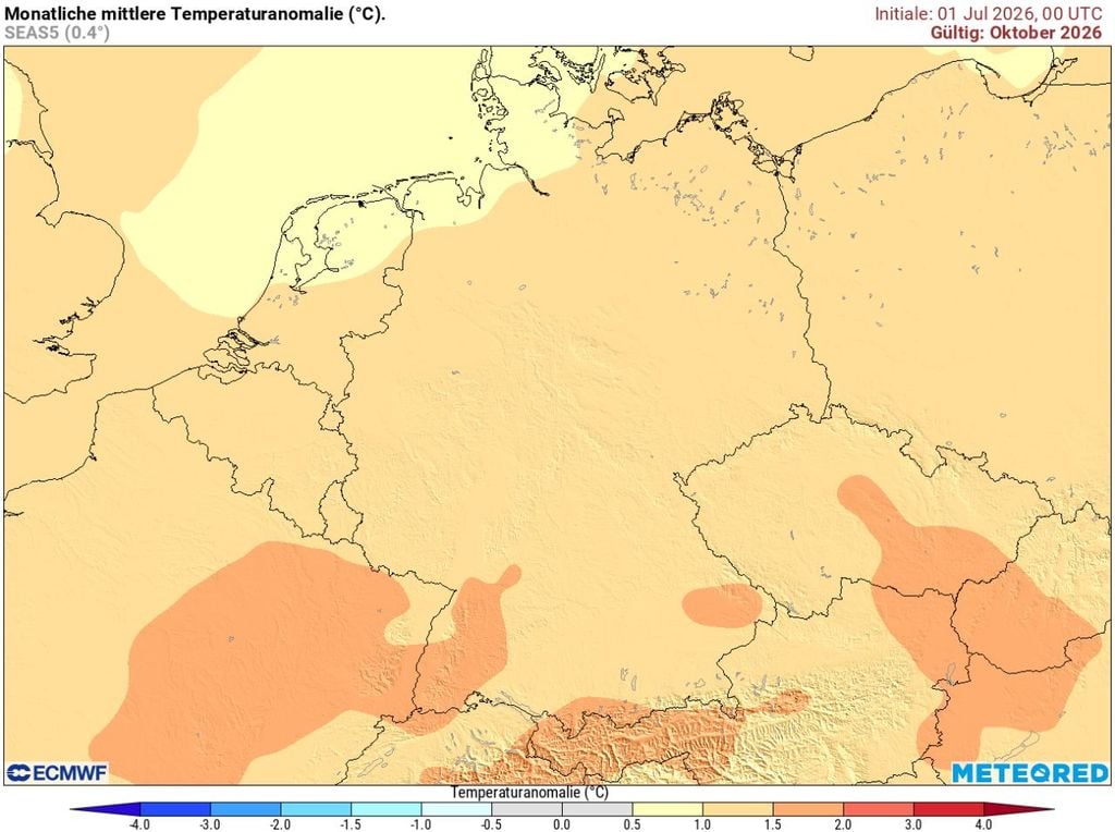 oktober, herbst, wetter Im Oktober 2026 sollen die Temperaturen überdurchschnittlich hoch ausfallen.