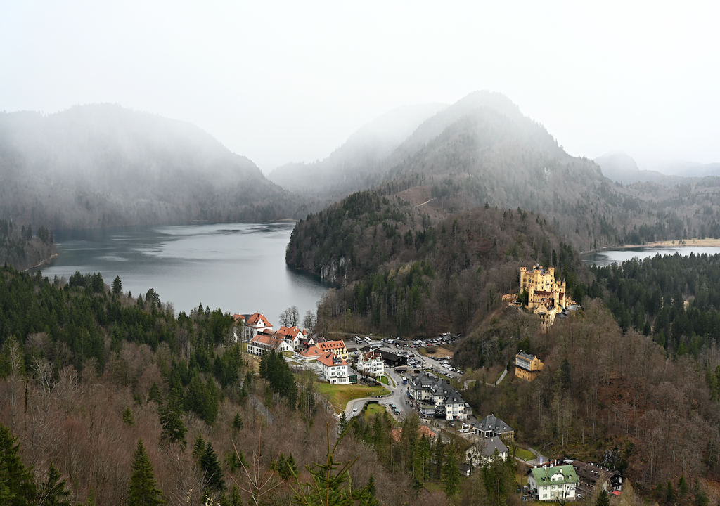 Schwangau, Hochnebel, Schloss Neuschwanstein