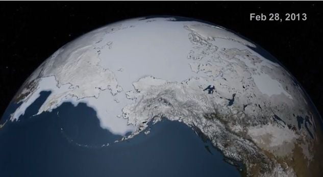 Hielo ártico Y Máximo En 2013