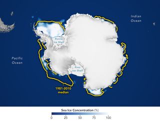 El hielo marino antártico alcanza mínimos casi históricos