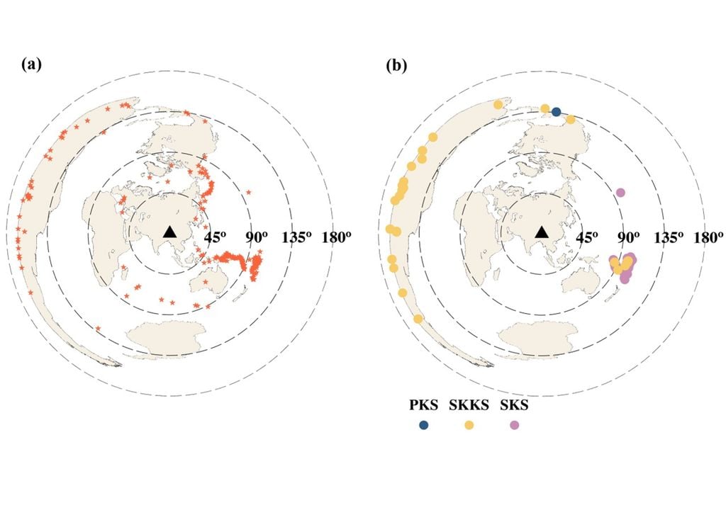 Equidistant projection map showing the center of the study area.  Source: Liu and colleagues (2023).