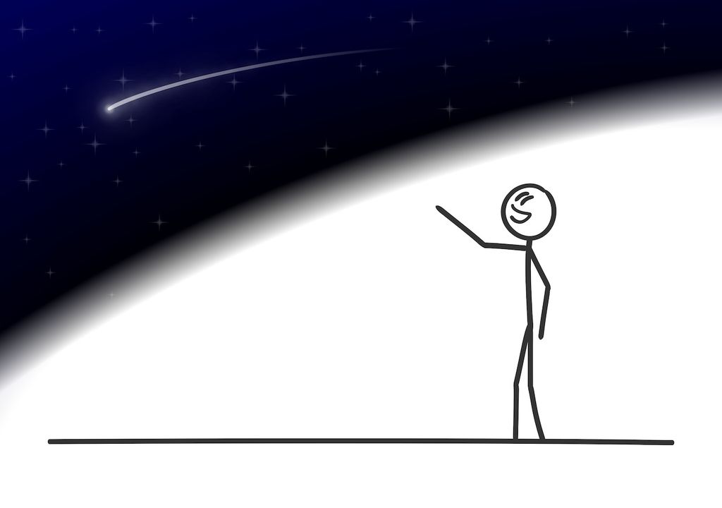 Menschen, Sternschnuppen, Nachthimmel, Romantik