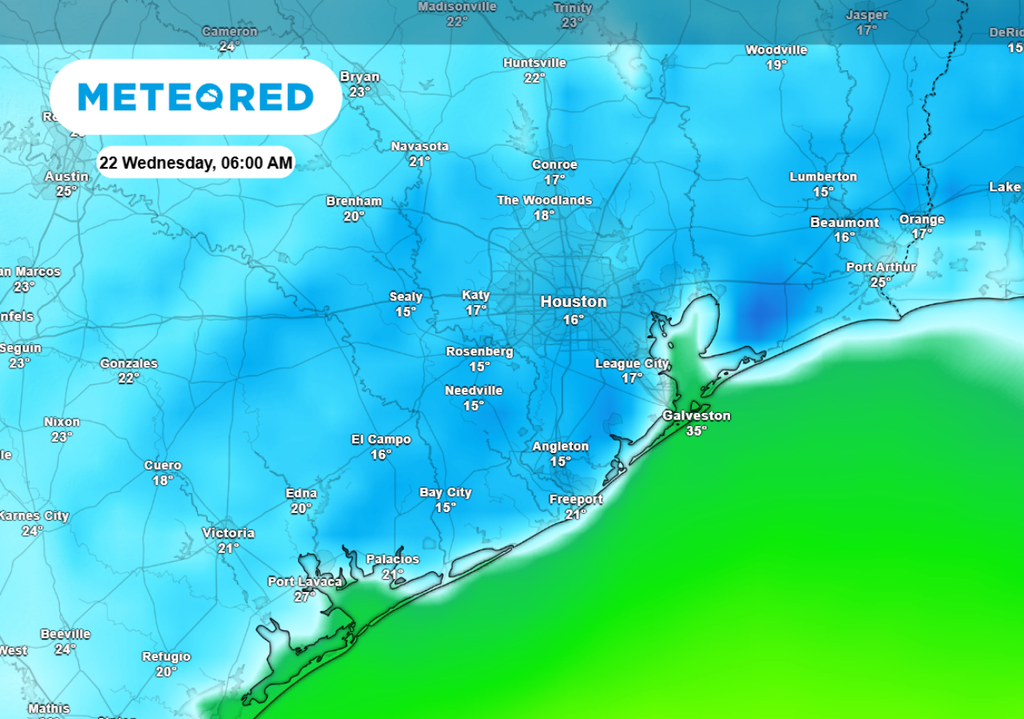 BBitter cold will follow heavy snow in Houston, with lows in the teens by Wednesday morning.