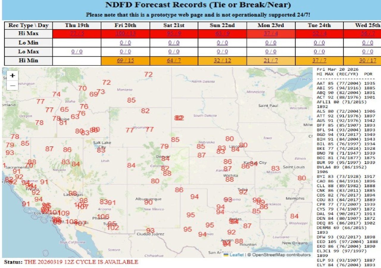 Historic March Heat Wave Rolls on Today After Obliterating Long ...