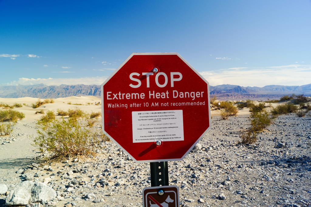 aviso de peligro por calor extremo