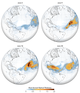 Histórica nube de polvo para recordar
