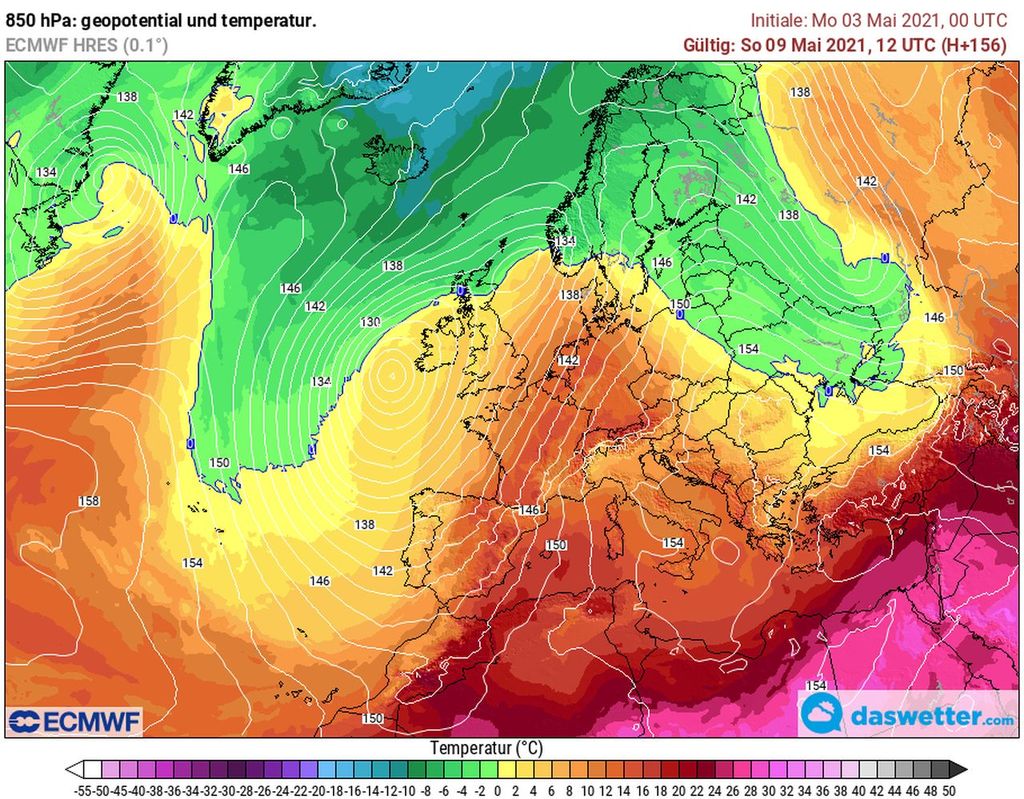 Am Muttertag wird es endlich mal so richtig warm. Direkt aus Nordafrika strömt extrem warme Luft nach Deutschland.