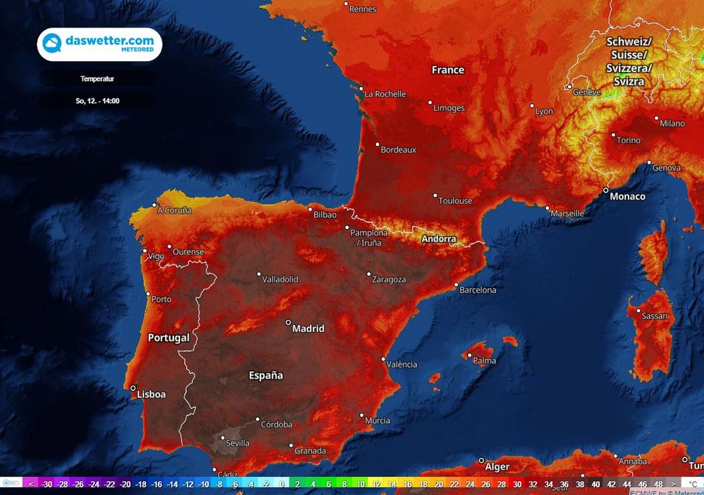 Sonntag heiß Spanien Frankreich