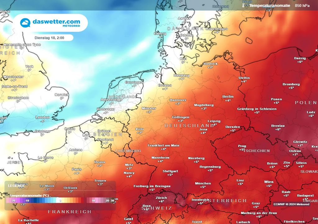 warme Luftmassen, Europa, hitze warme Luftmassen, Europa, hitze