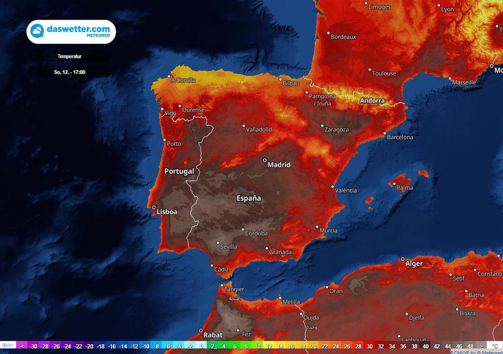 Hitzepol spanien portugal südfrankreich