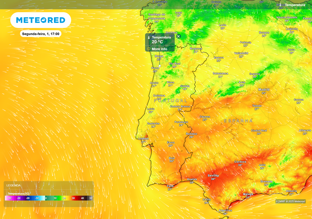temperatura do ar à superfície temperatura do ar à superfície