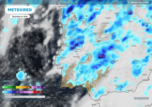 Hoje e amanh&atilde; o risco localizado de aguaceiros e trovoadas mant&eacute;m-se: eis os 8 distritos potencialmente mais afetados