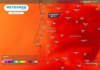 Hoje e amanhã serão estas as zonas de Portugal onde o calor será mais abrasador, segundo os mapas da Meteored
