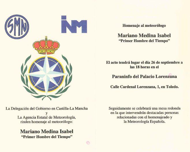 Homenaje A D. Mariano Medina, El Primer Hombre Del Tiempo