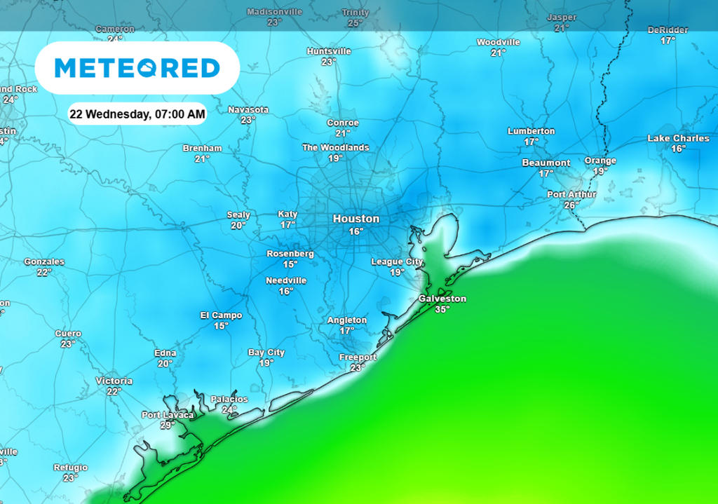 Temperatures are expected to drop into the teens in Houston by Wednesday morning.