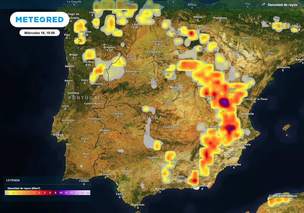 Mapa de densidad de rayos Mapa de densidad de rayos